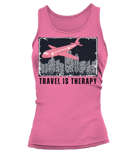 Travel lovers vintage Travel is therapy Tank top Woman