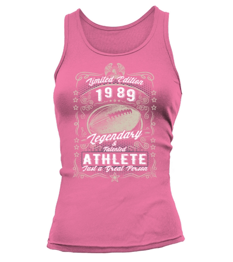 Vintage 1989 Football Birthday Gift Sport Hobby Tank top Woman