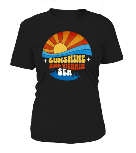 Sunshine And Vitamin Sea Retro Vintage Beach Women's T-Shirt