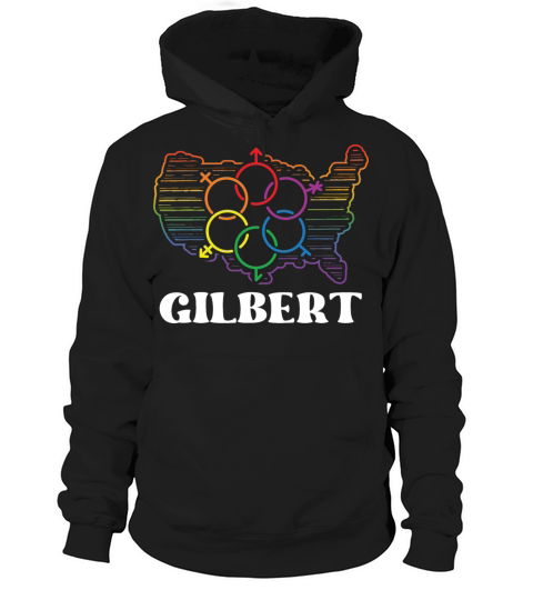 Gilbert Pride Flag Pride Month LGBTQ Flag LGBT Com Hoodie Unisex