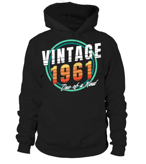 Vintage 1961 Shirt for Men Women 62 Year Old 62nd Hoodie Unisex
