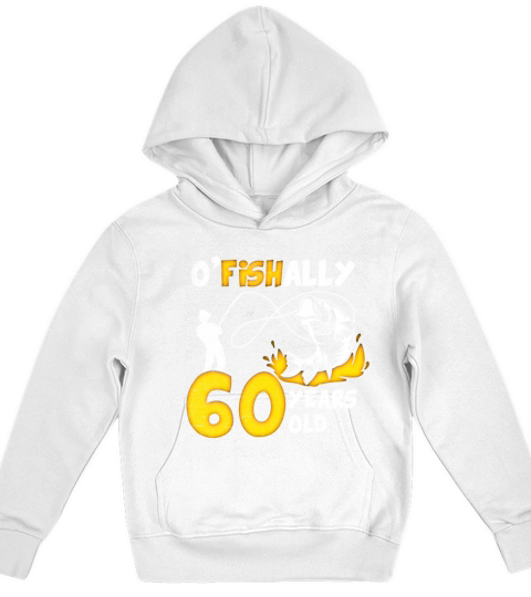 60th Birthday Fishing 1963 Vintage Fisherman Angle Kids Hoodie