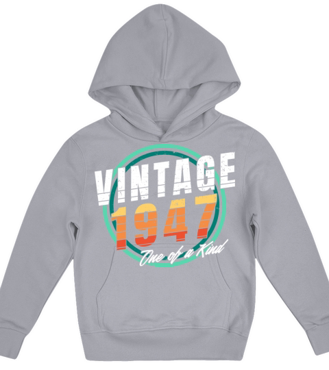 Vintage 1947 Shirt for Men Women 76 Year Old 76th Kids Hoodie