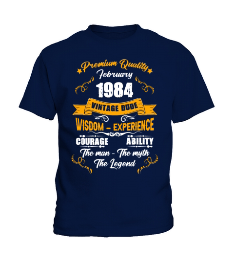 February 1984 Vintage Birthday Present Kids T-Shirt