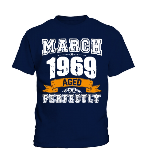 March 1969 Vintage Birthday Present Kids T-Shirt