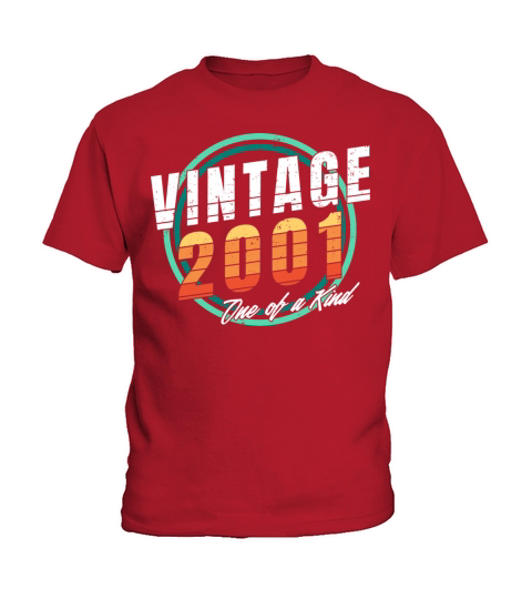 Vintage 2001 Shirt for Men Women 22 Year Old 22nd Kids T-Shirt