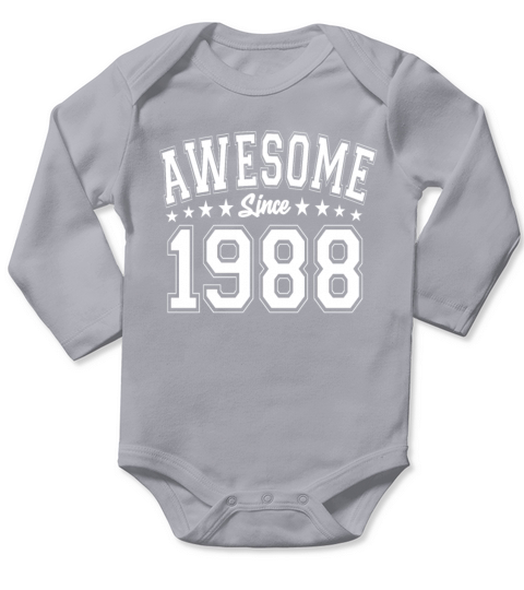 Awesome Since 1988 Birthday 1988 Vintage 1988 Long Sleeve Baby One-Piece