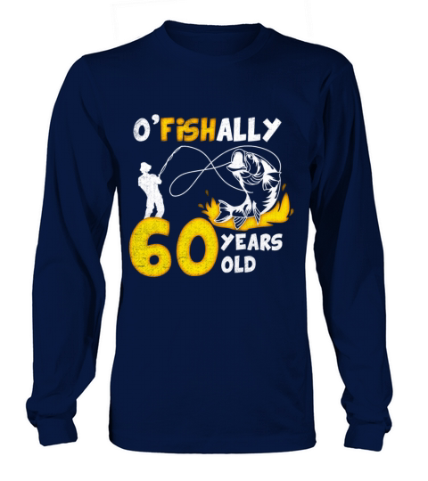 60th Birthday Fishing 1963 Vintage Fisherman Angle Long sleeved Unisex