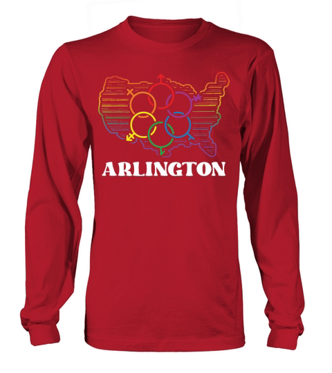Arlington Pride Flag Pride Month LGBTQ Flag LGBT C Long sleeved Unisex