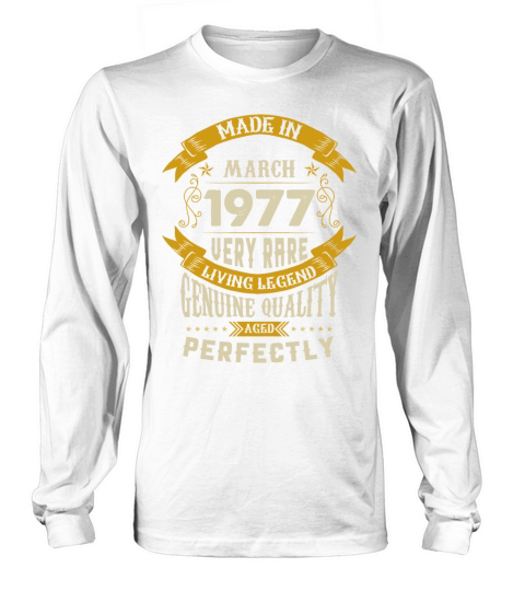March 1977 Vintage Birthday Present Long sleeved Unisex