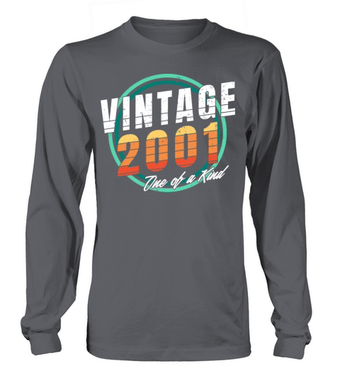 Vintage 2001 Shirt for Men Women 22 Year Old 22nd Long sleeved Unisex