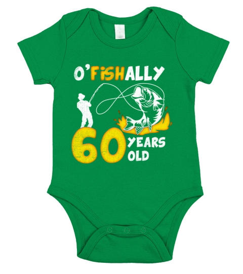 60th Birthday Fishing 1963 Vintage Fisherman Angle Short Sleeve Baby One-Piece