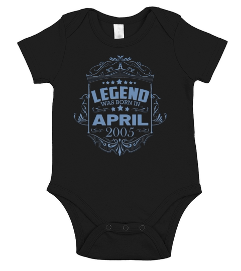 A legend was born in April 2005 Short Sleeve Baby One-Piece