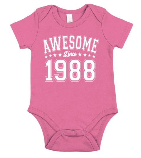 Awesome Since 1988 Birthday 1988 Vintage 1988 Short Sleeve Baby One-Piece