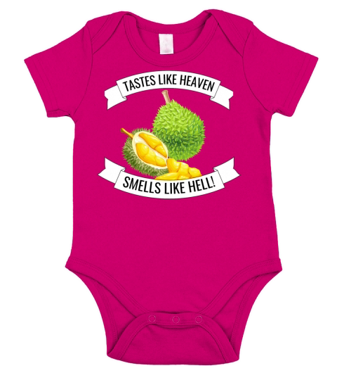 Durian taste smell funny meme gift durian lover Short Sleeve Baby One-Piece