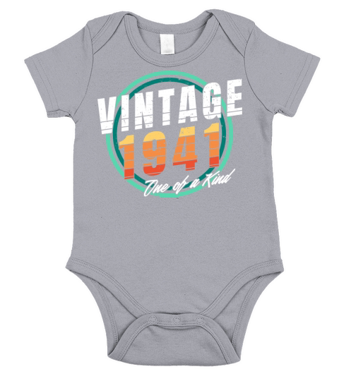 Vintage 1941 Shirt for Men Women 82 Year Old 82nd Short Sleeve Baby One-Piece