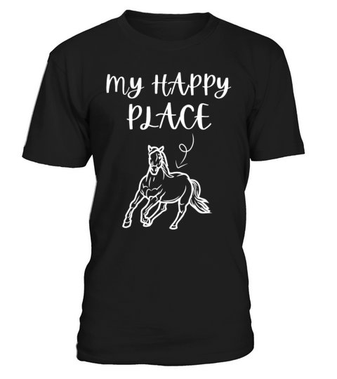 My Happy Place Horse Lover Horseback Riding T-Shirt Unisex