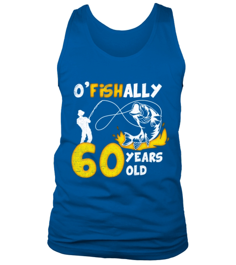 60th Birthday Fishing 1963 Vintage Fisherman Angle Tank Top Unisex