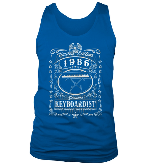 Vintage 1986 Keyboardist Birthday Gift Keyboard Tank Top Unisex
