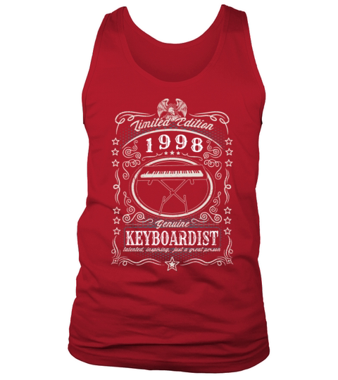 Vintage 1998 Keyboardist Birthday Gift Keyboard Tank Top Unisex