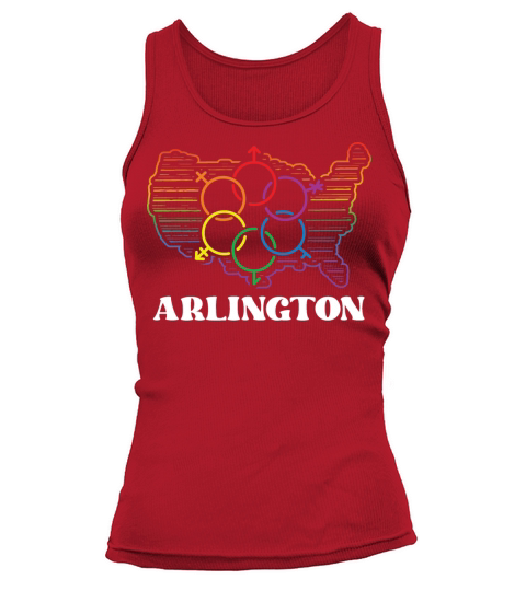 Arlington Pride Flag Pride Month LGBTQ Flag LGBT C Tank top Woman