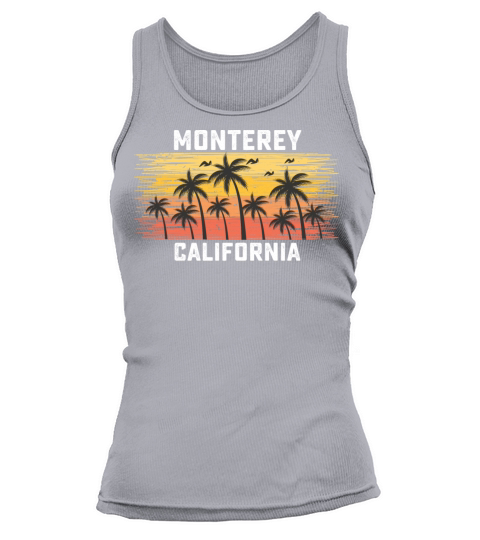 Monterey California Summer Retro VIntage Vacation Tank top Woman