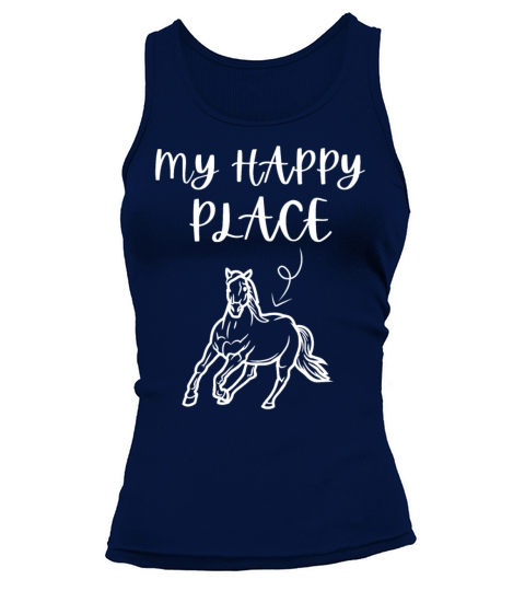 My Happy Place Horse Lover Horseback Riding Tank top Woman