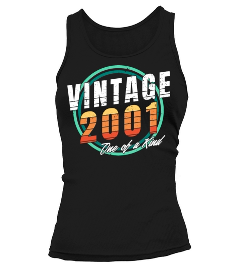 Vintage 2001 Shirt for Men Women 22 Year Old 22nd Tank top Woman
