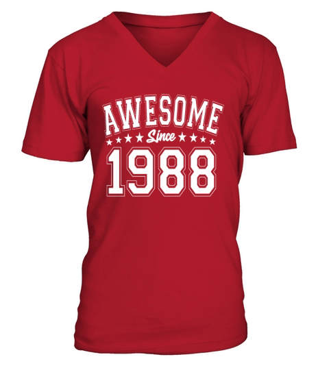 Awesome Since 1988 Birthday 1988 Vintage 1988 V-Neck T-shirt