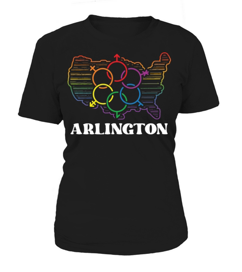Arlington Pride Flag Pride Month LGBTQ Flag LGBT C Women's T-Shirt