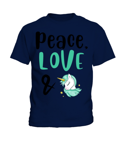 Peace Love and Unicorns Kids T-Shirt