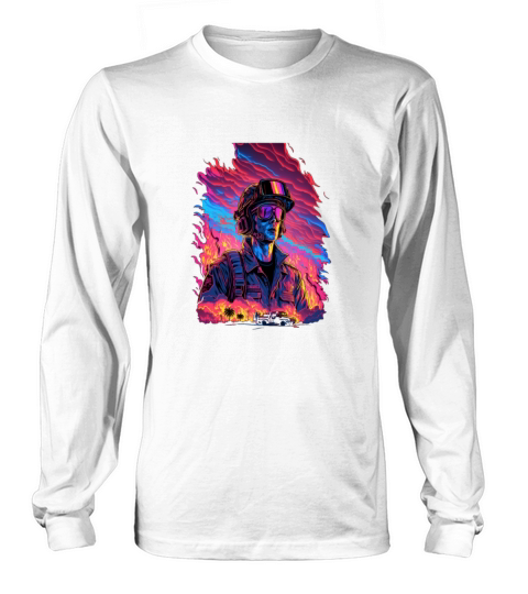 Firefighter Fireman Fire Department 80s Vintage Long sleeved Unisex