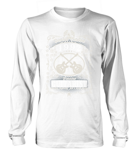 Vintage 1992 Guitarist Birthday Gift Guitar Player Long sleeved Unisex