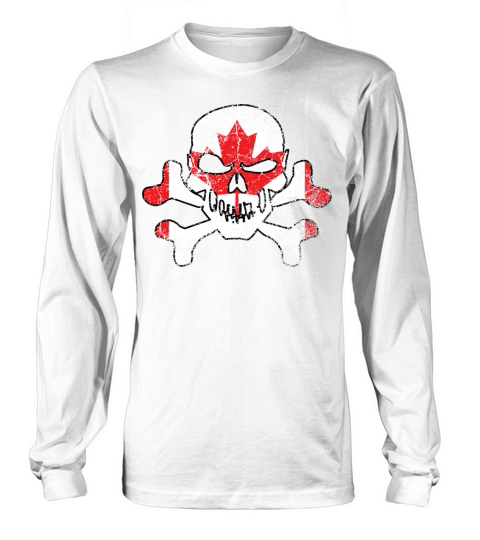 Vintage Canadian Skull Long sleeved Unisex