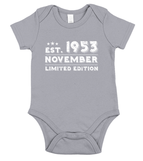 Est November 1953 - Birthday Present - Vintage Short Sleeve Baby One-Piece