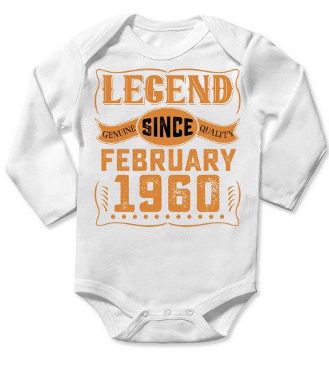 Legend Since February 1960 Long Sleeve Baby One-Piece