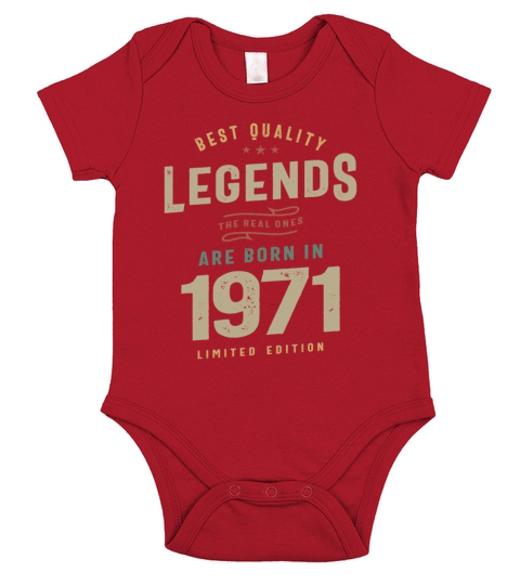 1971 Birthday 52 Years Old Short Sleeve Baby One-Piece