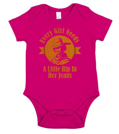 Every Girl Needs A Little Rip In Her Jeans Short Sleeve Baby One-Piece