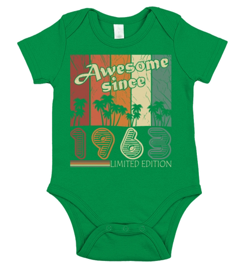 Original 1963 vintage birthday gift Short Sleeve Baby One-Piece