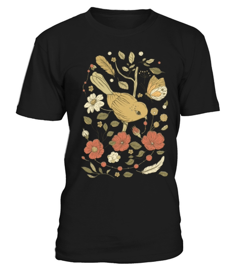 Beige Brown Bird Vintage T-Shirt T-Shirt Unisex