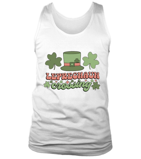 Leprechaun crossing Happy St Patricks Day Tank Top Unisex