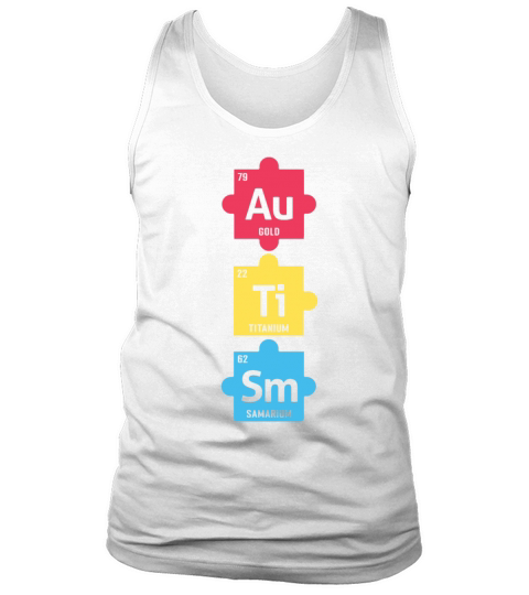 Periodic Table Colorful Puzzle Autism Awareness Tank Top Unisex
