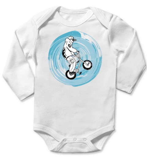 BMX Bike cyclist BMX-ramp Bicycle Vintage cycling Long Sleeve Baby One-Piece