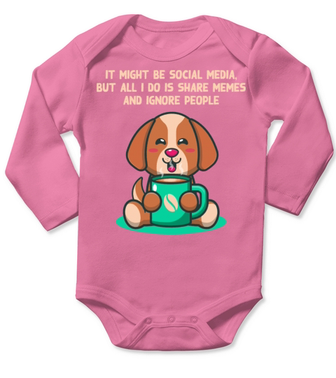 Born to Share Memes and Ignore People Introvert Fu Long Sleeve Baby One-Piece