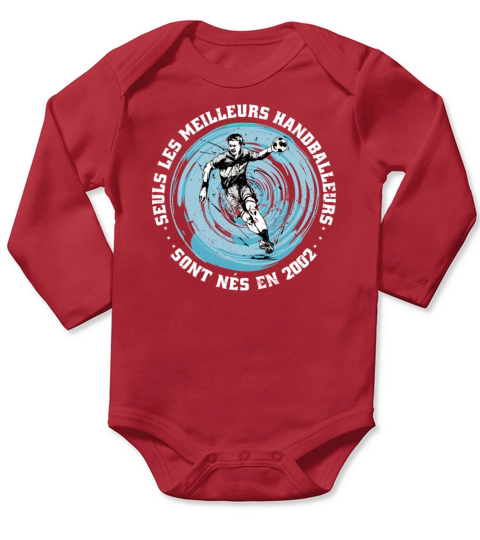 Handballers born in 2002 Birthday Vintage French Long Sleeve Baby One-Piece