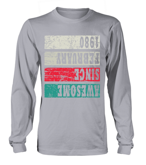 Retro Birthday Year Vintage 1980 Long sleeved Unisex