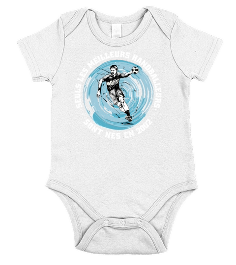 Handballers born in 2002 Birthday Vintage French Short Sleeve Baby One-Piece