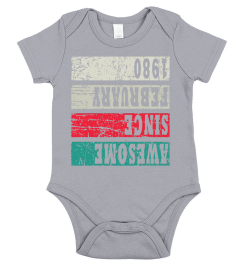 Retro Birthday Year Vintage 1980 Short Sleeve Baby One-Piece