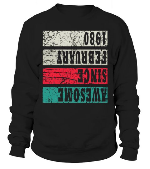 Retro Birthday Year Vintage 1980 Sweatshirt Unisex