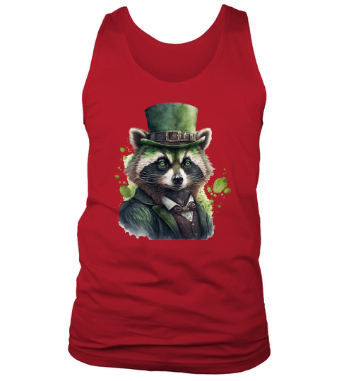 Badass Gangster Racoon St Patricks Day Tank Top Unisex